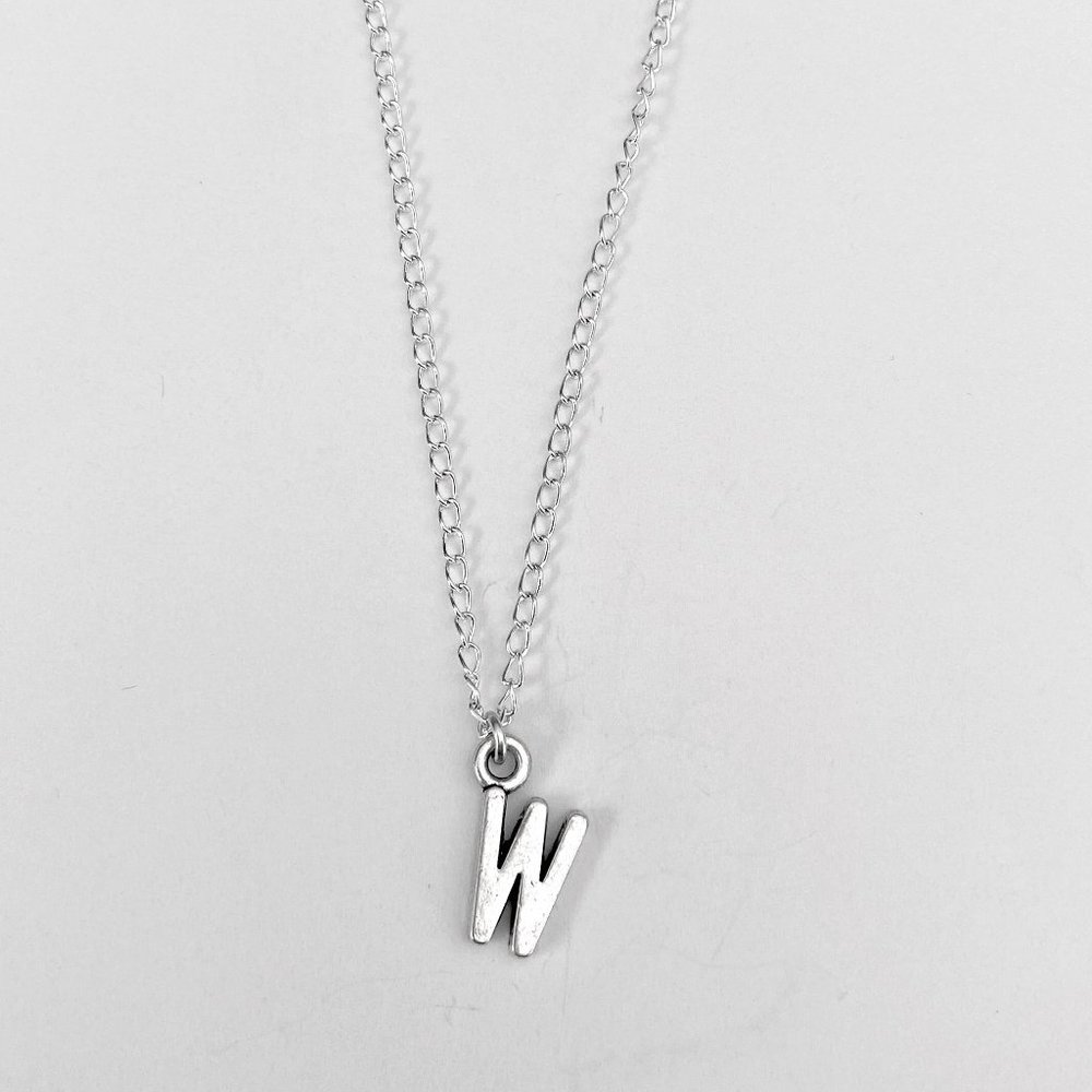 3 for $49 New Silver "W" Initial Necklace